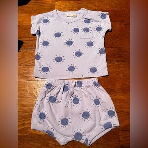 Baby Gap Blue Sun Print Baby Outfit